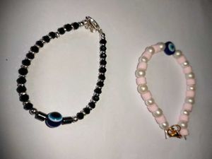 Evil Eye Beaded Bracelet Set + 2 nose rings free