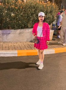 Pink Barbie Dress Plaid Co-ord Set
