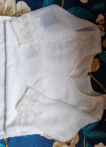 White Embroidered Top