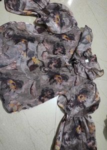 Ruffled Designer Top For Girls