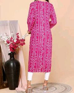 Bandhani Maternity Kurti With Zip