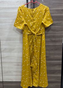 Yellow Polka Dot Maxi Dress