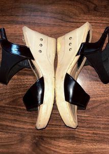 Black T-Strap Sandals