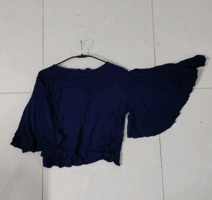 Crepe Butterfly Sleeves Top