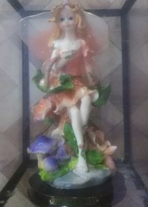 Elegant Fairy Showpiece in a Glass Display Box.