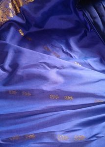 Blue &amp; Gold Silk Saree