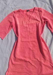 Pink Cute A Line Dress
