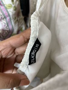 White Top + Black skirt combo!