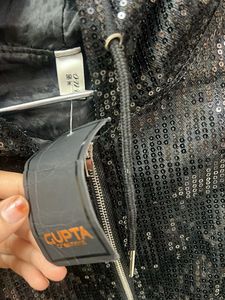 Sequin Zip-Up Hoodie