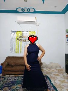 Elegant Navy Blue Maxi Dress