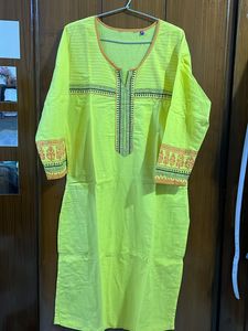 Yellow Black Kurta