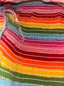 Rainbow Striped Smocked Top
