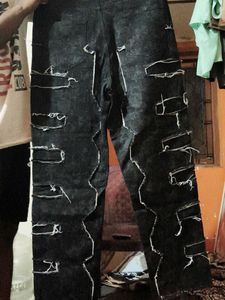 Distressed Black Jeans