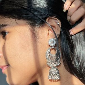 Elegant Oxidised Jhumka Jhumki Earrings