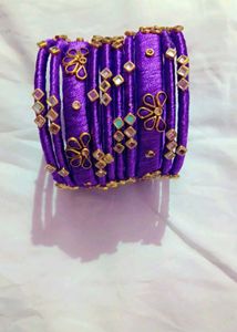 Purple Silk Thread Bangles