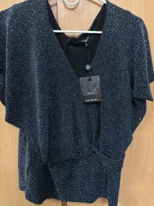 Latin Quarters Stylist Blue Party Wear Top