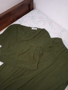 army green classy cord set