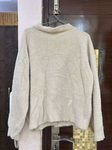 Cream Fuzzy Cardigan