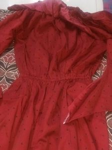 Chic Maroon Off-Shoulder Dress