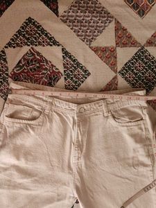 Beige Straight Pants