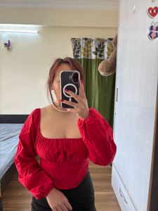RED CORSET TOP