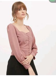 Elegant Pink Button-Down Top