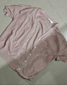 combo of 2 cute mesh top and pink crop cardigan 💖