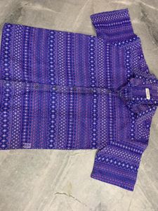 Blue &amp; Pink Geometric Button-Down