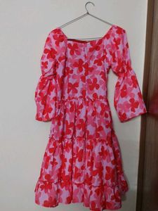 Floral Print Tiered Dress