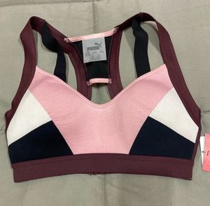 PUMAWomen Sports Lightly Padded Bra (Pink)