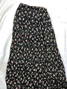 Flared Skirt With Floral Details
