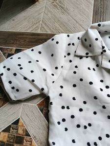 Polka Dot White Top