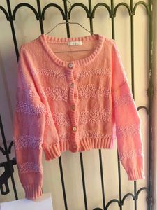 Peach Knit Cardigan