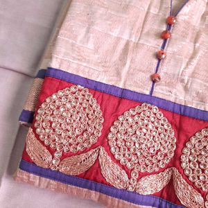Elegant Golden Embroidered Kurta