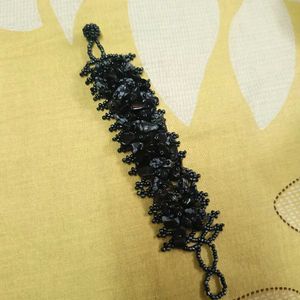 Tibetan Black Stone Chip Bracelet
