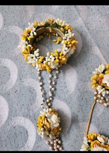 Floral Haldi Jewellery Set