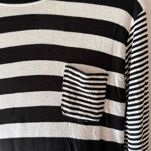 Striped Turtleneck Top