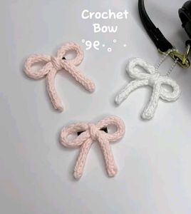 Bow Keychain Crochet💗🌸💒