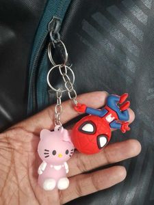 Spiderman & Hello Kitty Keychains [ High quality ]