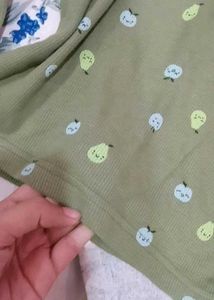 Olive Green Print Top