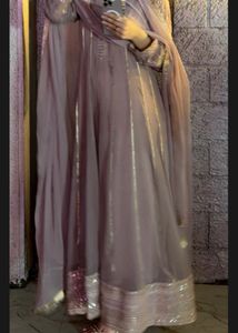 Lilac Chiffon Maxi Dress