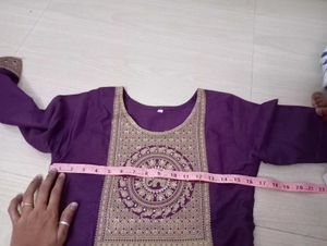Purple Embroidered Kurta Set