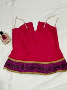 Magenta Color Corset Top