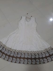 White Anarkali Kurta