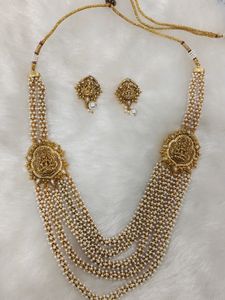 5 Layered South Gold Polish Necklace Set