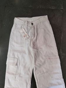 White Cargo Jeans