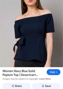 FABAlley Blue Off-Shoulder Top