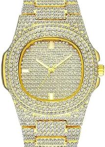 Gold-Crystal Luxury WatchStatement Elegance. Timel