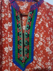 Fulkari And Stone Work Anarkali