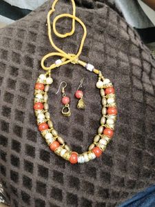 Beautiful Red Party Wear Necklace